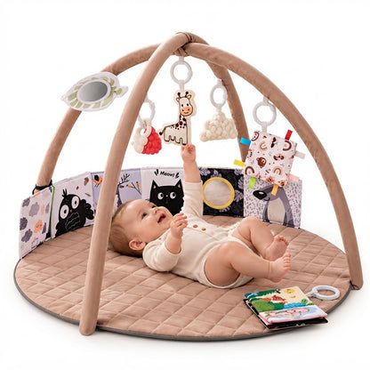 Baby Play Gym with Padded Arches and 6 Hanging Toys