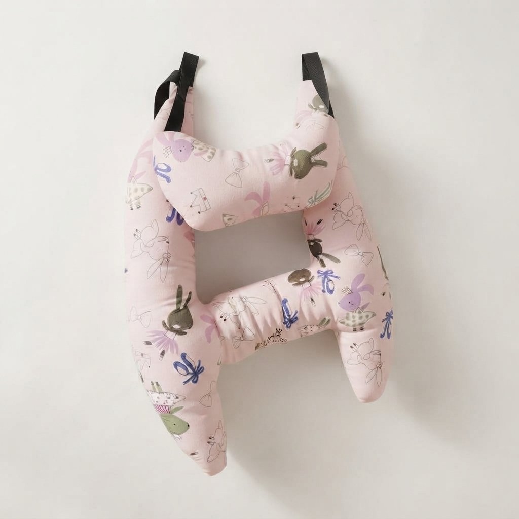Kids Car Seat Headrest Pillow with Adjustable Straps