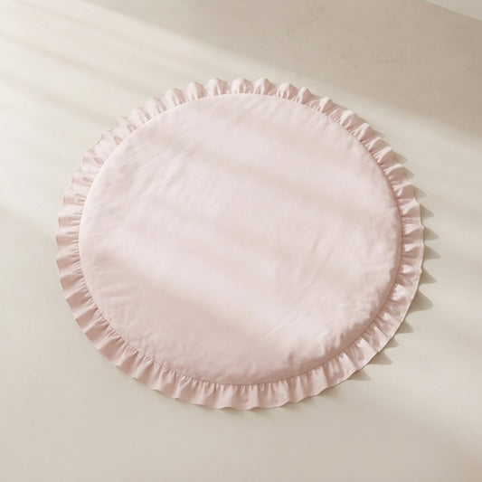Round Padded Baby Play Mat with Ruffled Edge, 100 cm