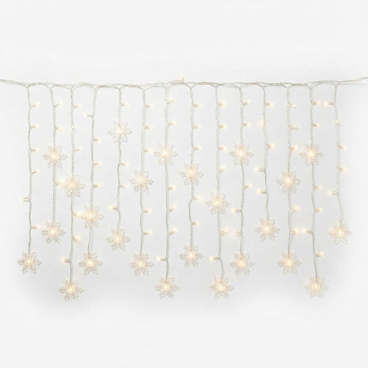 Snowflake LED Curtain Lights, 3.2 m
