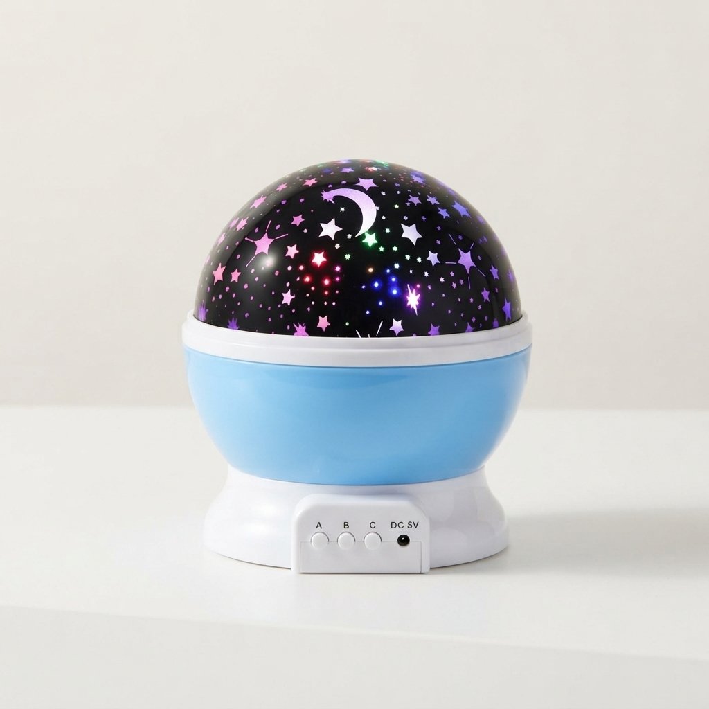 Rotating Star Projector Night Light with Four LED Colors