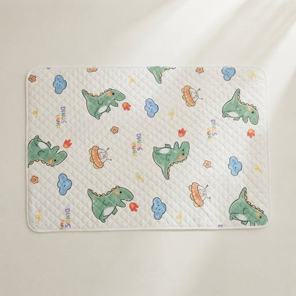 Quilted Cotton Bed Protector Pad with Printed Designs