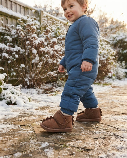 Kids Dinosaur Snow Boots with Insulated Lining