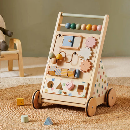 Wooden Baby Walker with Activity Board