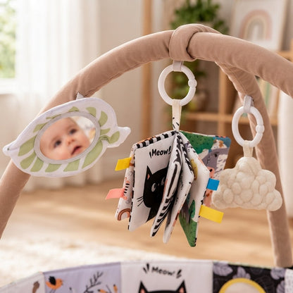 Baby Play Gym with Padded Arches and 6 Hanging Toys