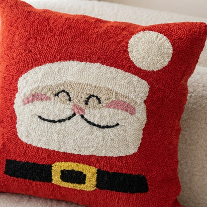 Tufted Christmas Cushion Cover, Cotton, 14 x 14 in
