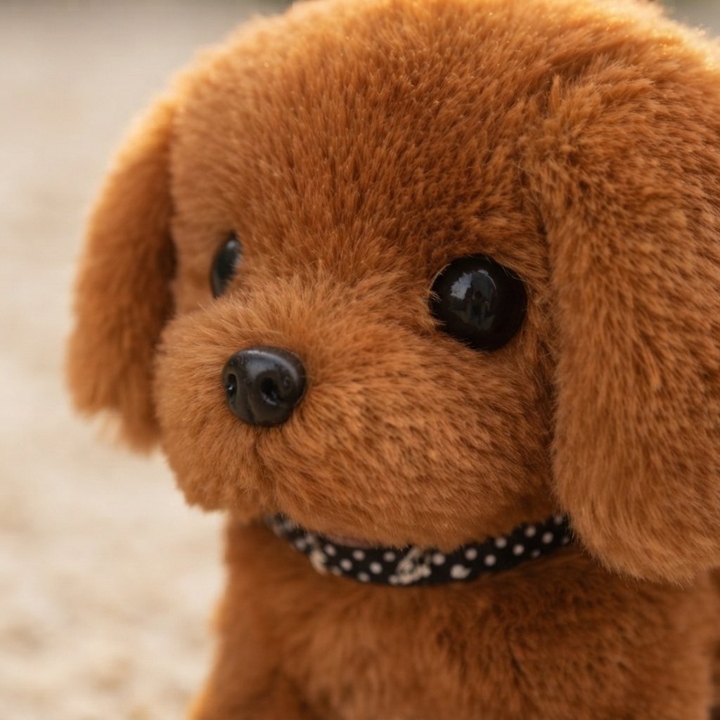 Interactive Plush Puppy Toy with Polka-Dot Collar – Walks, Sits and Barks
