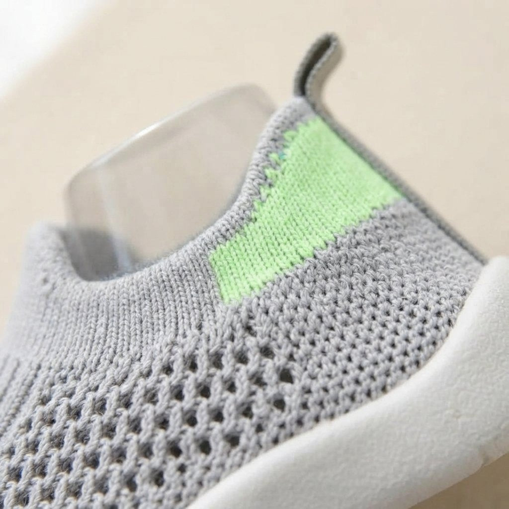 Kids Slip-On Mesh Trainers with Heel Pull Tab