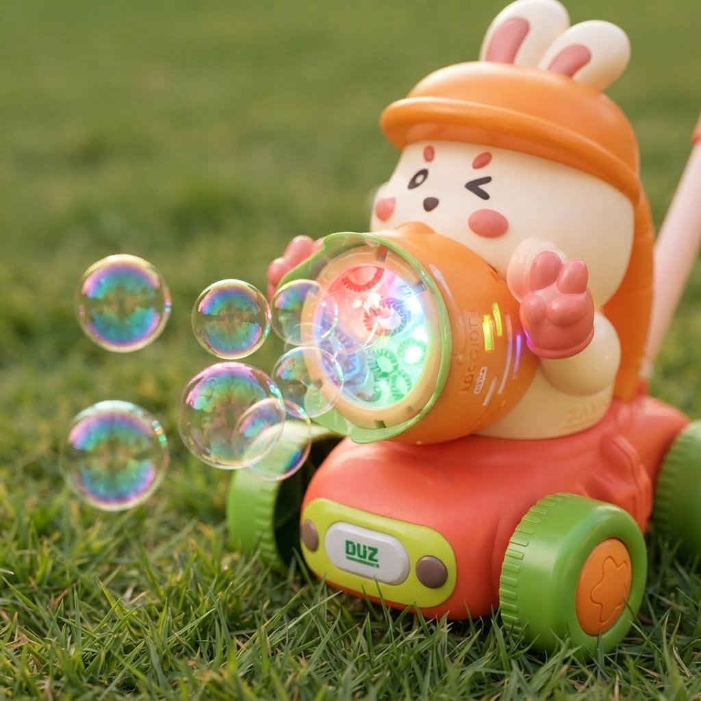 Kids Bubble Push Toy with LED Lights, USB Rechargeable