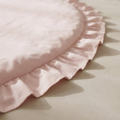 Round Padded Baby Play Mat with Ruffled Edge, 100 cm