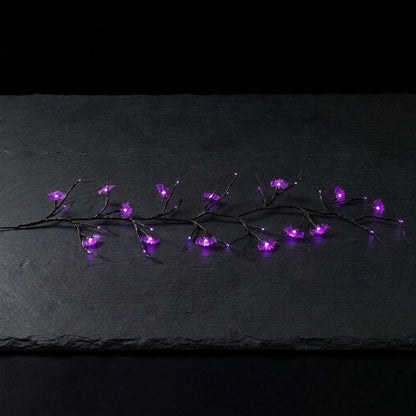 Halloween LED Twig Garland with 18 Pumpkin or Bat Lanterns – 6 ft
