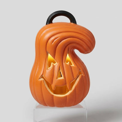 Jack-o'-Lantern Pumpkin Lamp with Multicolor LED, Orange