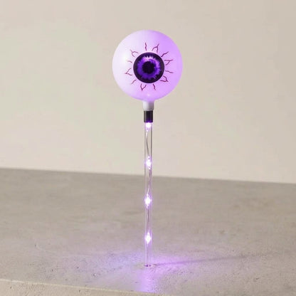 Halloween Eyeball Garden Stake Lights with LED Acrylic Stakes – Set of 6