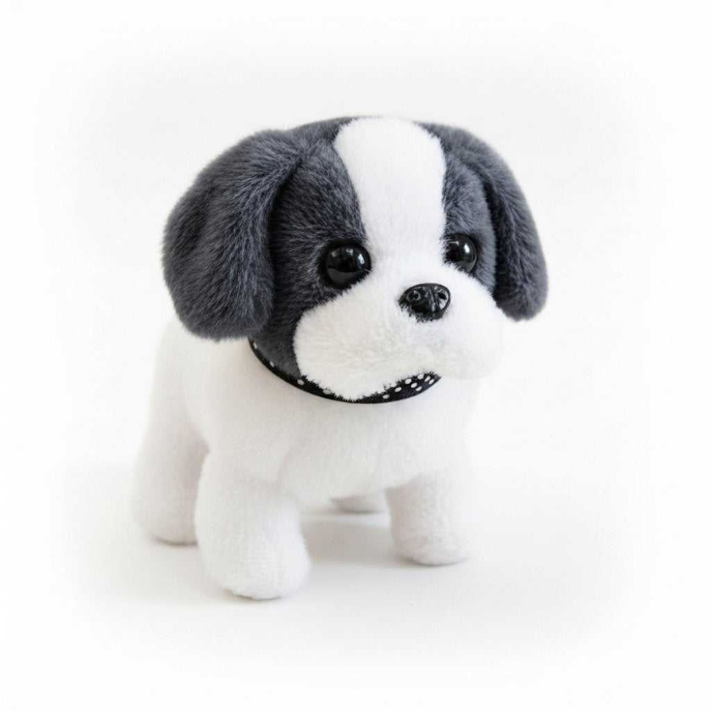 Interactive Robot Puppy with Plush Coat, Walking and Barking