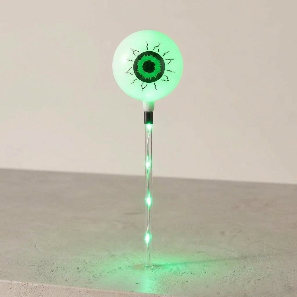 Halloween Eyeball Garden Stake Lights with LED Acrylic Stakes – Set of 6