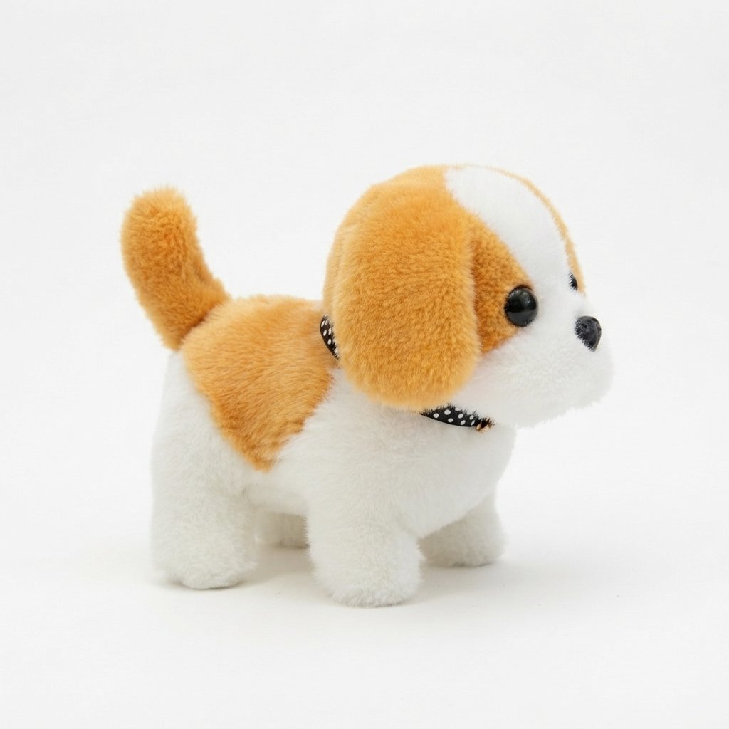 Interactive Robot Puppy with Plush Coat, Walking and Barking