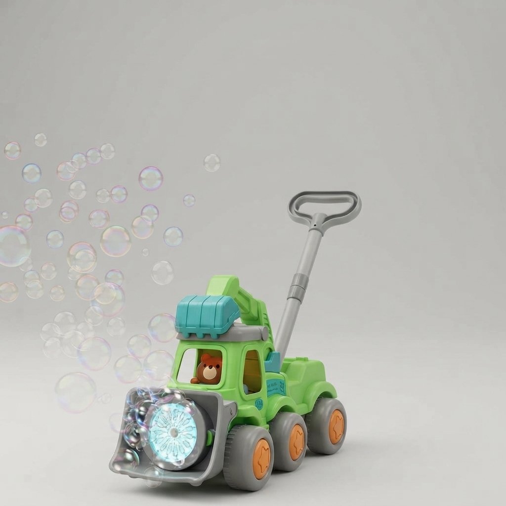Kids Bubble Push Toy with LED Lights, USB Rechargeable