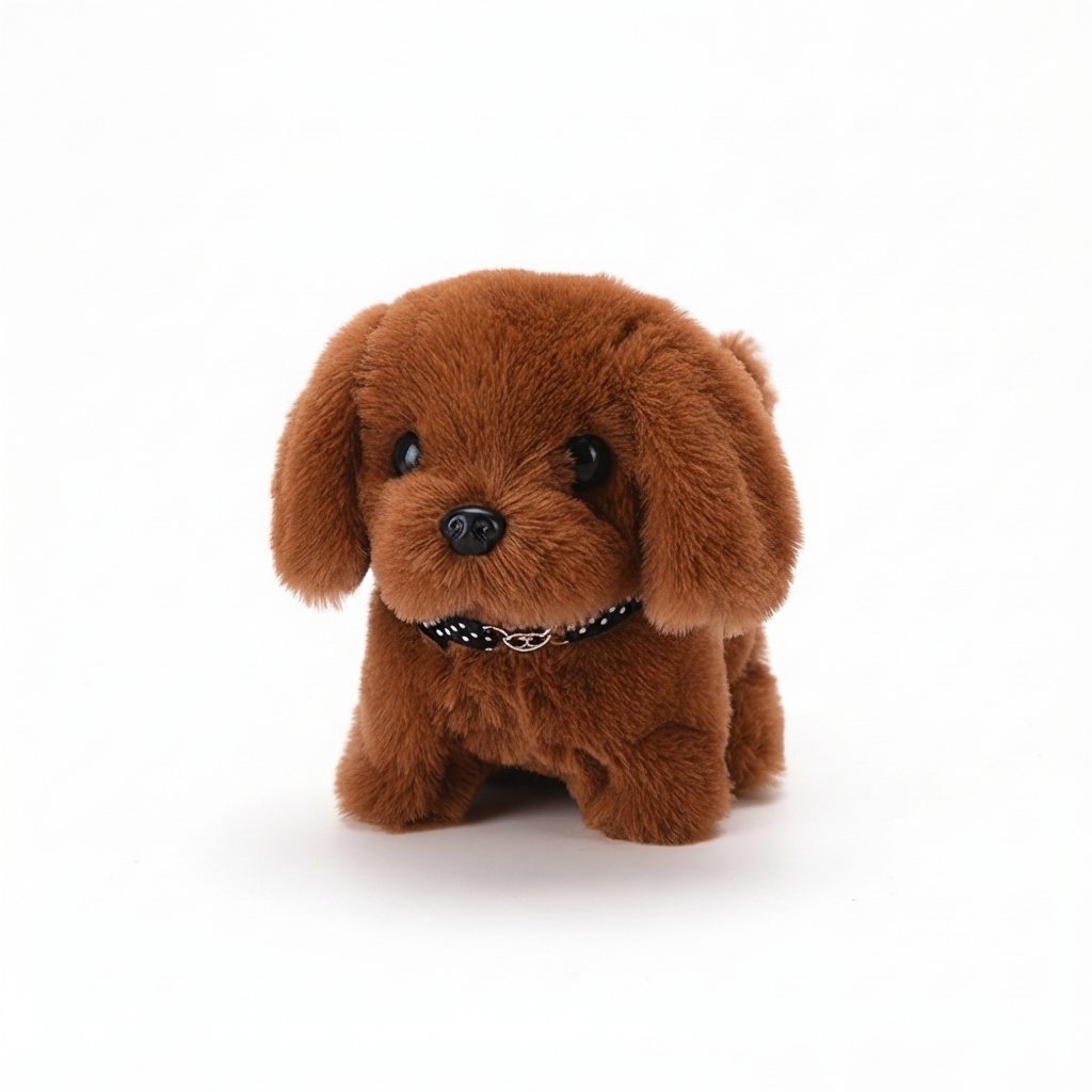 Interactive Robot Puppy with Plush Coat, Walking and Barking