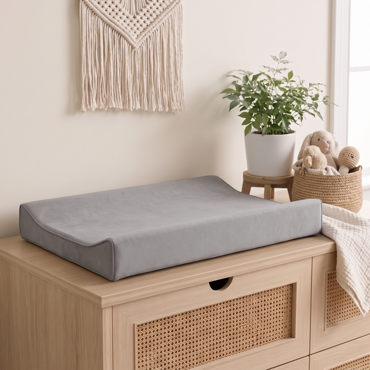 Wipe-Clean Baby Changing Pad with Raised Sides, 80 x 40 cm