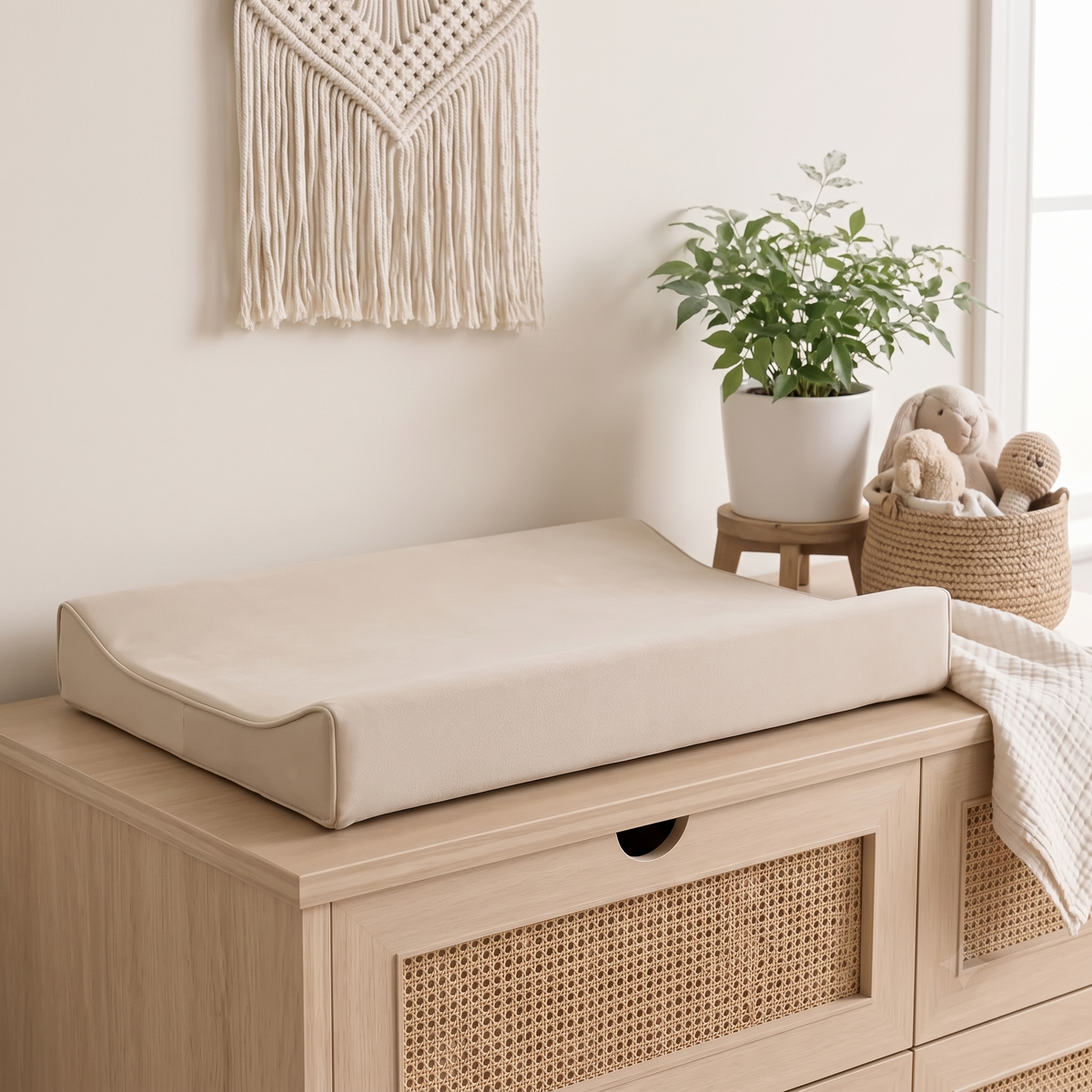 Wipe-Clean Baby Changing Pad with Raised Sides, 80 x 40 cm