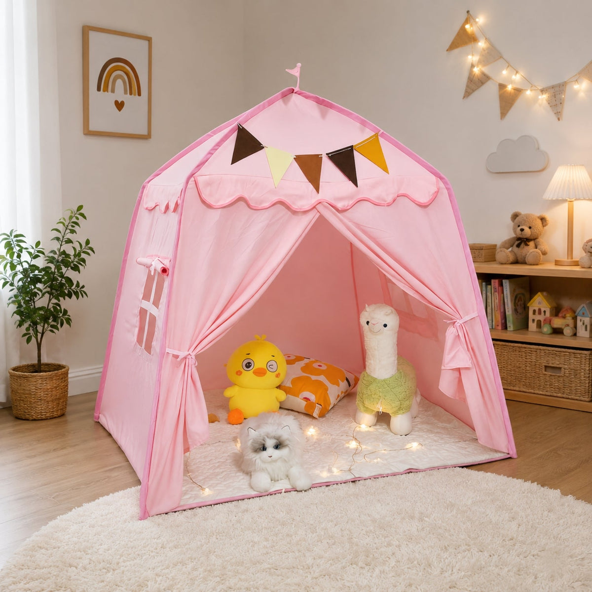 Kids Canopy Play Tent with Fibreglass Rods, Pink