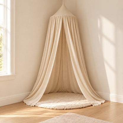 Kids Hanging Bed Canopy for Reading Dens, 270 cm – Light Beige
