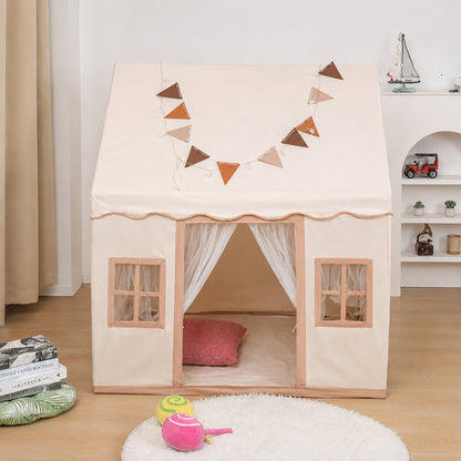 Kids Cotton Playhouse Tent with Plastic Support Poles