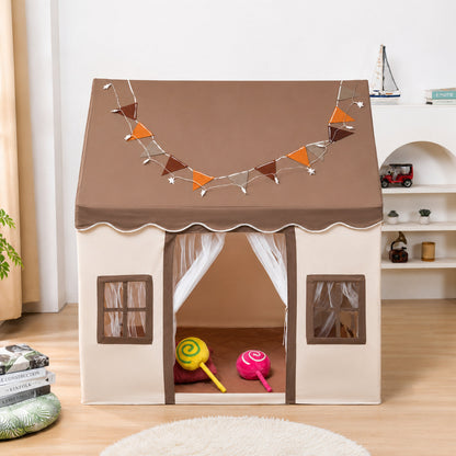 Kids Cotton Playhouse Tent with Plastic Support Poles