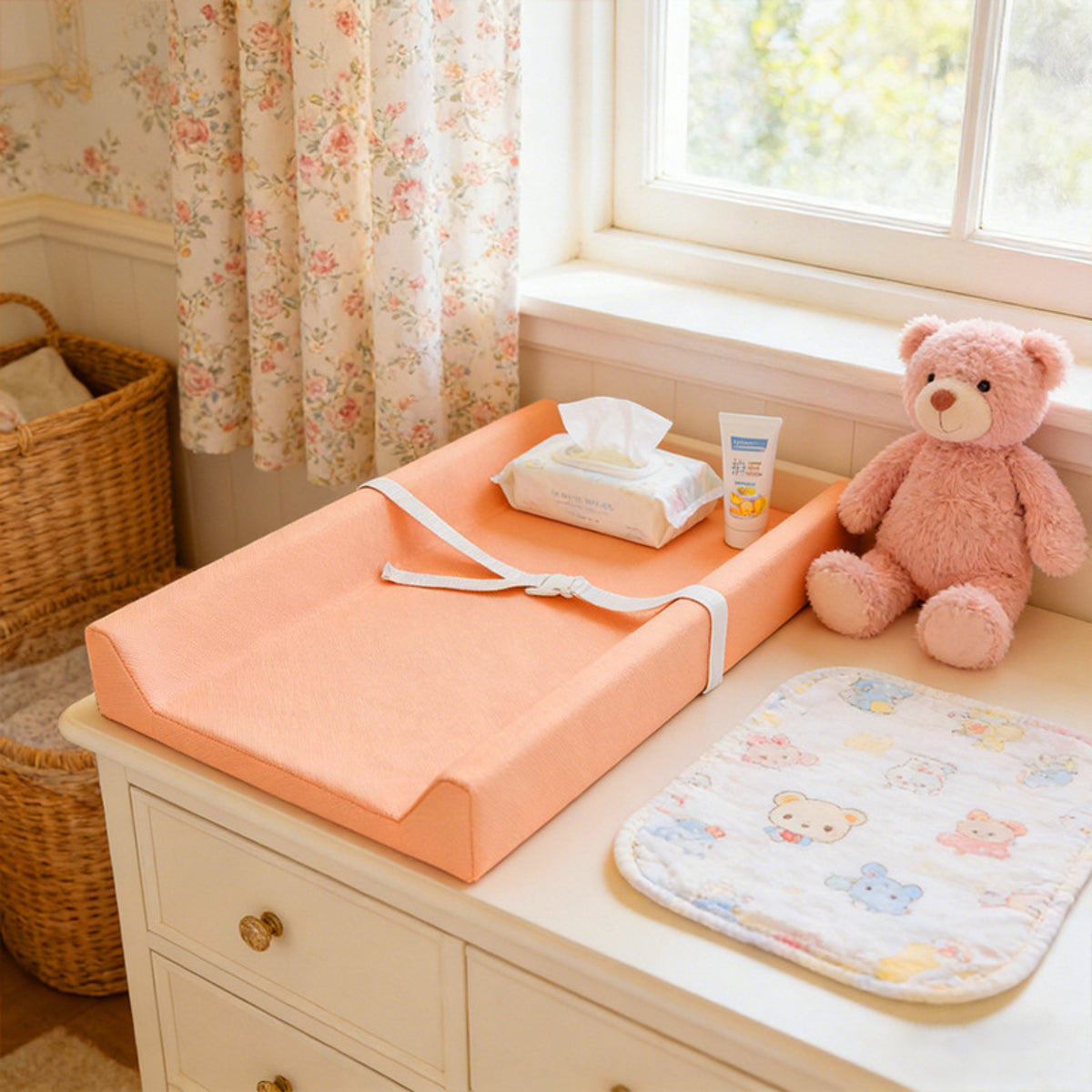 Wipe-Clean Baby Changing Pad with Raised Sides, 80 x 40 cm