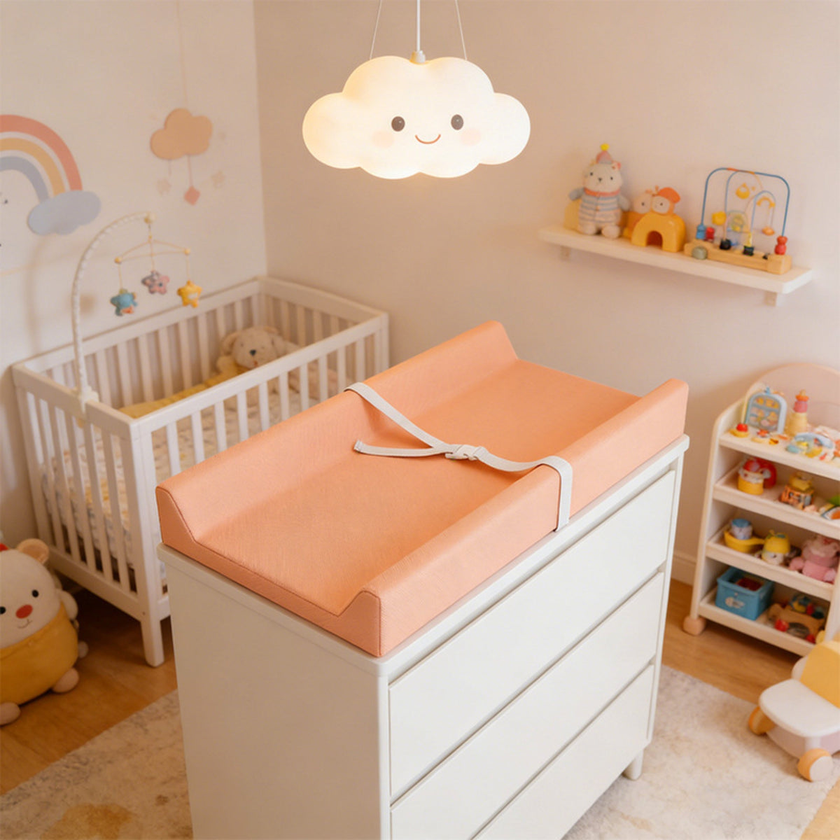 Wipe-Clean Baby Changing Pad with Raised Sides, 80 x 40 cm