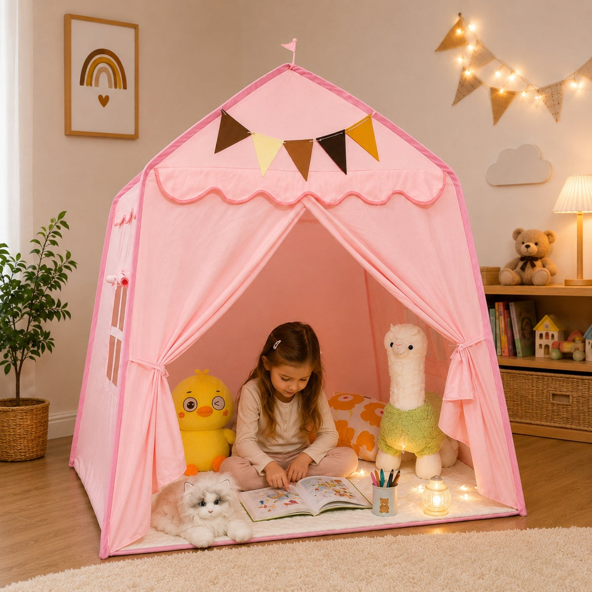 Kids Canopy Play Tent with Fibreglass Rods