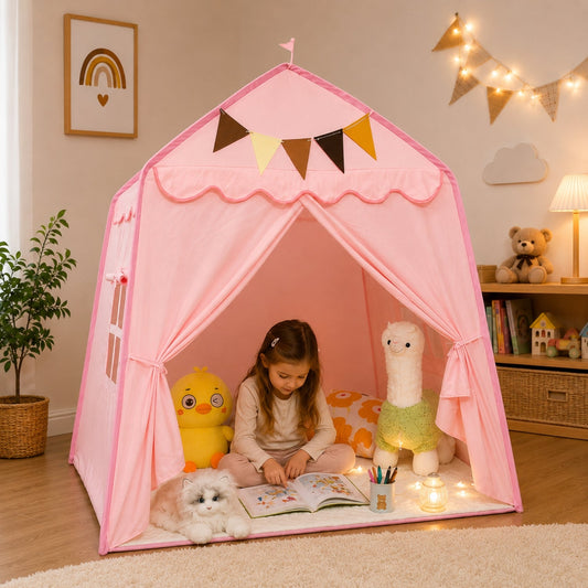 Kids Canopy Play Tent with Fibreglass Rods, Pink