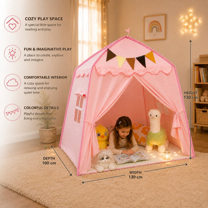 Kids Canopy Play Tent with Fibreglass Rods, Pink