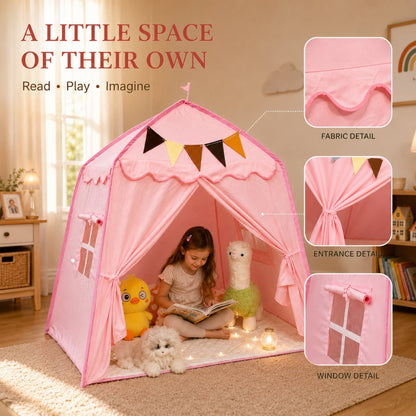 Kids Canopy Play Tent with Fibreglass Rods, Pink