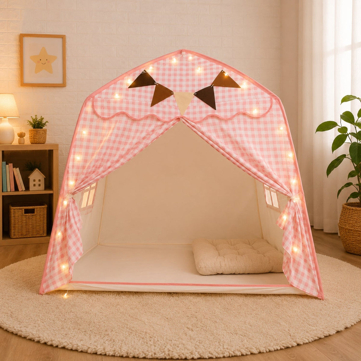 Kids Canopy Play Tent with Fibreglass Rods