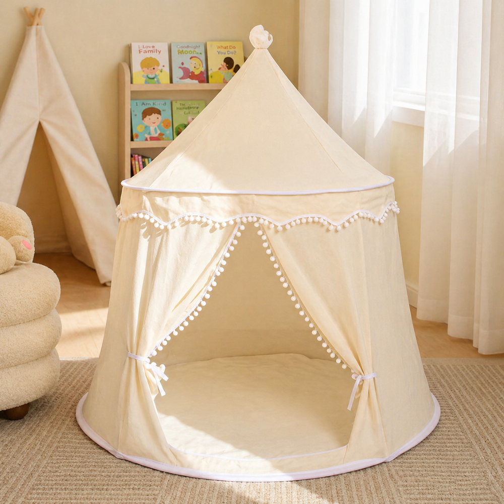 Kids Indoor Teepee Play Tent with Support Poles
