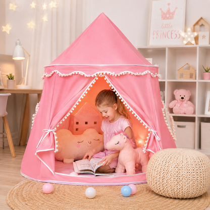 Kids Indoor Teepee Play Tent, Pink