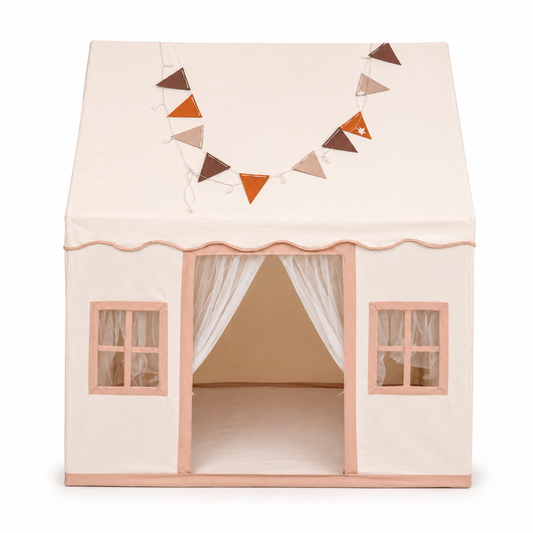 Kids Cotton Playhouse Tent with Plastic Support Poles