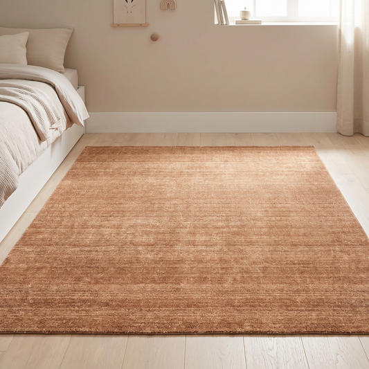 Washable Kids Rug with Built-In Underlay, Caramel – 180 x 120 cm