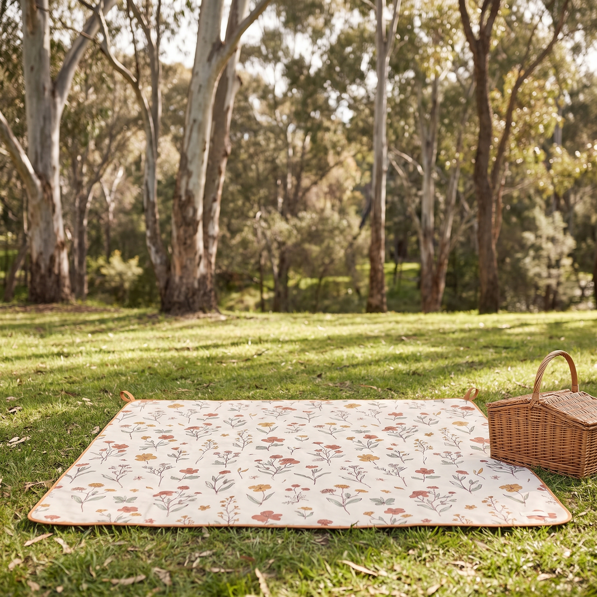 Extra-Large Picnic Rug with Peg Kit, Wildflower – 200 x 200 cm