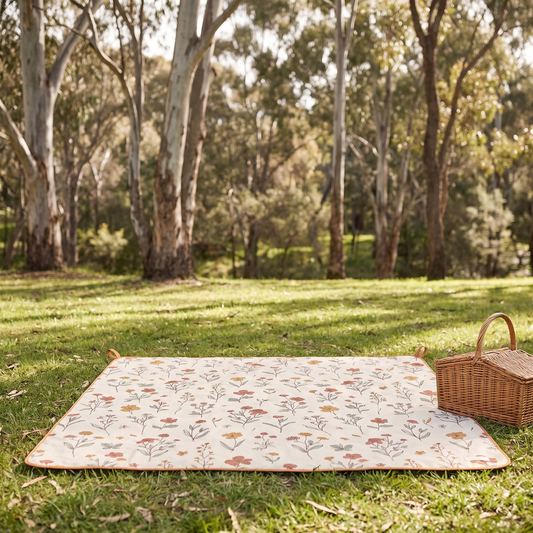 Extra-Large Picnic Rug with Peg Kit, Wildflower – 200 x 200 cm