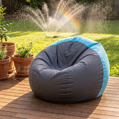 Outdoor Kids Bean Bag Cover in Olefin, Terracotta Stripe