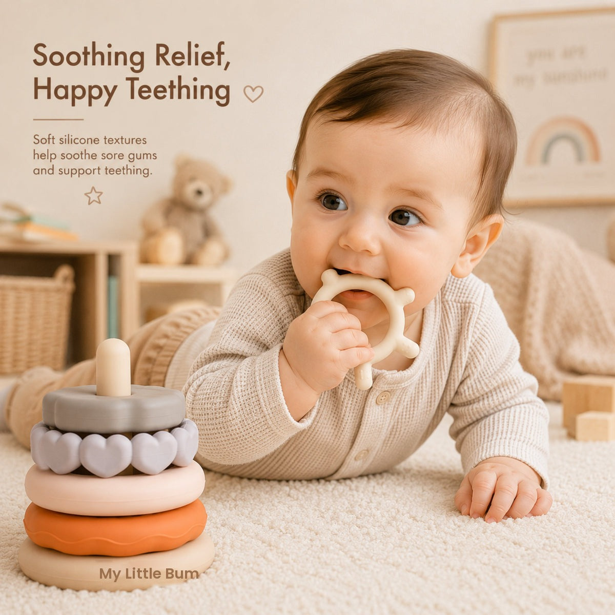 Silicone Stacking Teether Rings