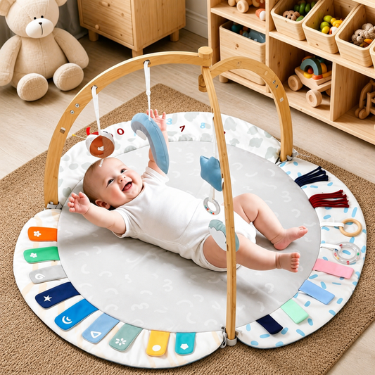 Baby Play Gym and Activity Mat with Hanging Toys and Play Arches