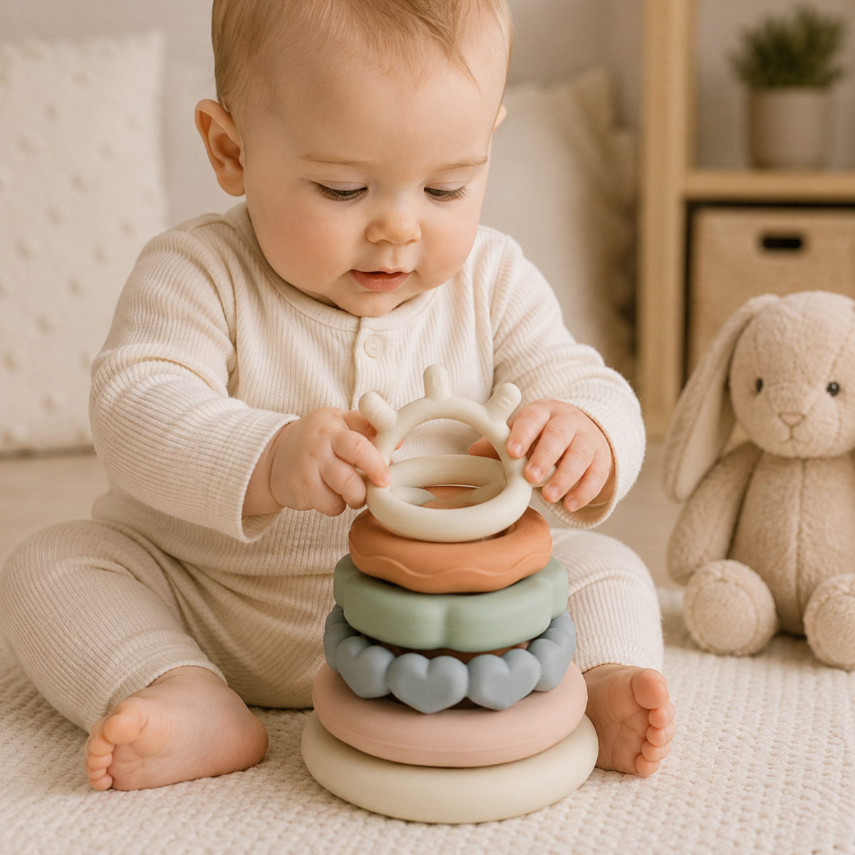 Silicone Stacking Teether Rings