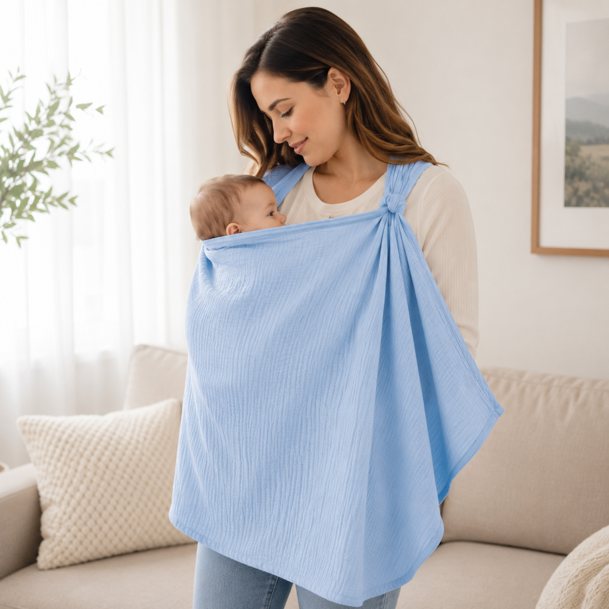 Gauze Nursing and Stroller Cover