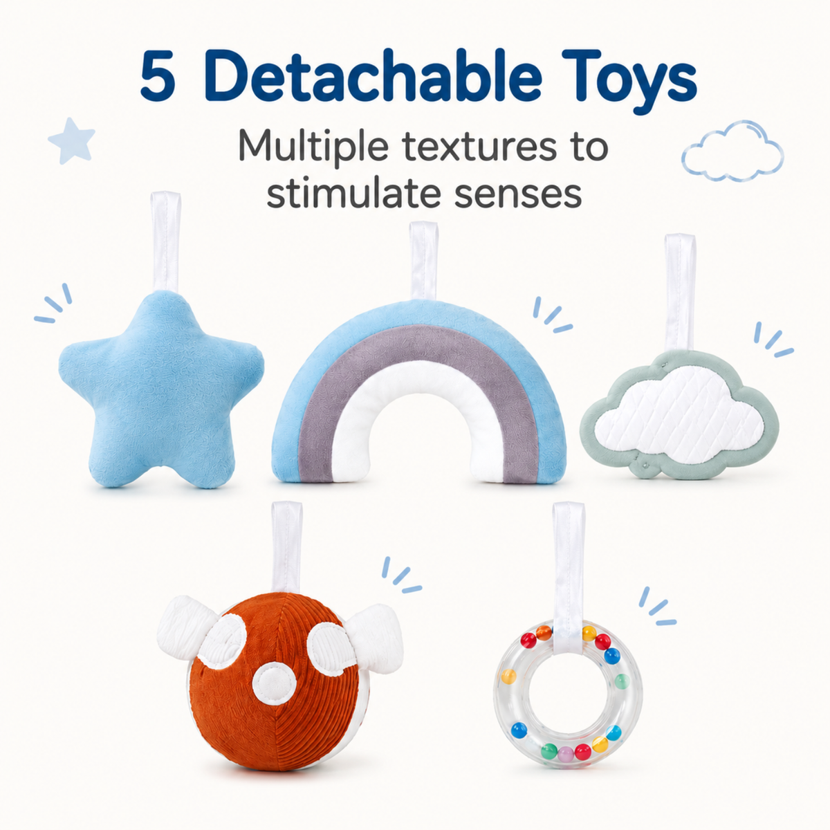 Baby Play Gym and Activity Mat with Hanging Toys and Play Arches